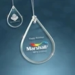 Beveled Crystal Teardrop Christmas Ornament