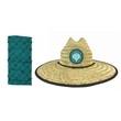 Straw Hat With Bontsu  Multifunctional Headwear Gift Set