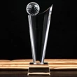 Crystal Golf Ball Trophy Award