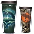 22 oz. Full Color Polycarbonate Double Wall Travel Tumblers