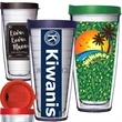 22 oz. Full Color Tumbler, Crystal Styrene Double Wall Mugs