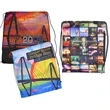 210D Nylon Full Color Sublimation Drawstring Backpack