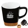 11 oz. Ceramic Coffee Mug with Removable Bamboo Coaster