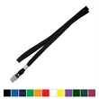 3/8" Tube Blank Lanyard Non-Breakaway w/ Bulldog Clip