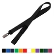 5/8" Flat Blank Lanyard Breakaway w/ Bulldog Clip