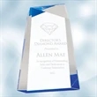 Blue Facet Wedge Acrylic Award