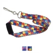 3/4" Dye Sublimated Autism Awareness Lanyards
