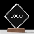 Diamond Crystal Award with Wooden Base