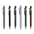 Soft Rubber Finish Click Metal Ballpoint Stylus Pen