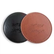 Customized 4'' Round PU Leather Coaster