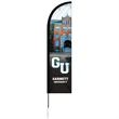8' Single Reverse Portable Half Drop Banner w/ Hardware Set