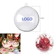 3.14" Clear Plastic Fillable Christmas Ornaments Ball