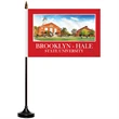 6" x 9" Single Reverse Stick Flag with Black Plastic Base