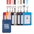ID Leather Card Badge Holder With Lanyard