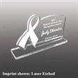 Breast Cancer Awareness Ribbon Award - Laser Etched