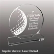 Golf Ball Themed Acrylic Award - Laser Etched