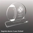 Football Themed Acrylic Award - Laser Etched
