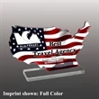 America (USA) Shaped Acrylic Award - Full Color