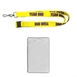 YEAR ONE Yellow Lanyard w/ Top Slit Badge Holder