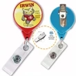 Tear-Drop Retractable Round Badge Reel w/ Pins