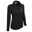 Ladies' Long Sleeve Quarter Zip Polo Tiger Stripe Jersey