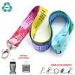 Recycled PET Sublimation Lanyard Custom Imprint Badge Holder