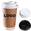 MOQ1000 12 Oz. Double Wall Disposable Coffee Cups with Lids