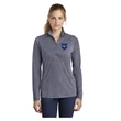 Ladies HaCC 1/4 Zip Pullover- Heather Navy