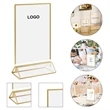 Clear Acrylic Wedding Table Number Holders with Gold Borders
