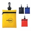 Non-Woven Zippered Sport Accessory Pouch with Clip