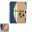 Recycled Spiral Bound Notebook Pen & Sticky Notes