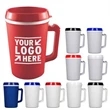 34 Oz.Double Wall Mug With Spill-Resistant Lid