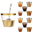 Gold Rimmed Plastic Cup