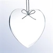 Premium Clear Glass Heart Ornament