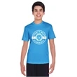#1-Youth Performance T-shirt - Electric Blue - Circle Logo