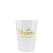 7 oz Hard Plastic Smooth Cup Clear Tradition Print
