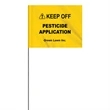 1-Color 4 x 5" Custom Marking Flag with 15" Wire Staff