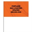 1-Color 5 x 8" Custom Marking Flag with 30" Wire Staff