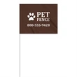 1-Color 4" x 5" Custom Marking Flag w/ 18" Plastic Staff