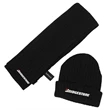 Saphino Classic Black Toque (Winter Hat) And Scarf Set