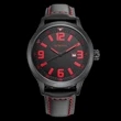 Fashion Black Men Sports Leather Watches Quartz Wristwatch