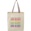 Rainbow Recycled 6oz Cotton Grocery Tote