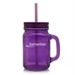 15 oz. Colored Mason Jars with Straw