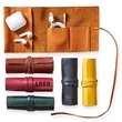 Leather Charger Roll Up Pouch Bag