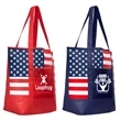 American Flag Non-Woven Tote Bag w/ 210D Pocket