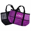 Mesh Beach Tote Bags With Zipper For Shopping Or Travel
