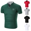 Men'S Half Collar Polo Short Shirt