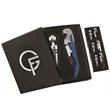 Metal Wine Bottle Opener Corkscrew & Stopper Gift Box Set