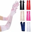 Satin Long Finger Mittens