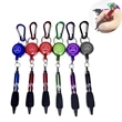 Carabiner Retractable Badge Reel Ballpoint Pen